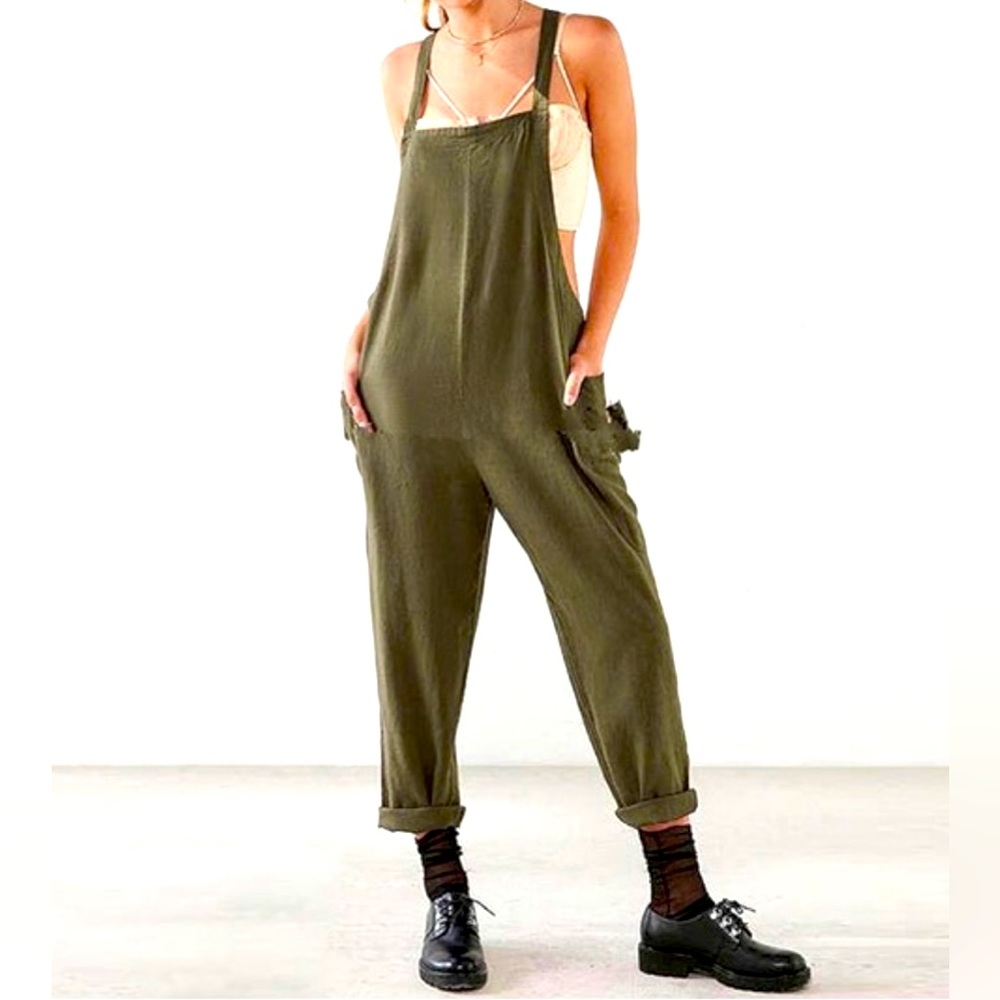 Kismet Collections Olive Utility Overalls